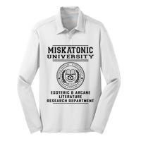 Miskatonic University Esoteric Literature Department Silk Touch Performance Long Sleeve Polo