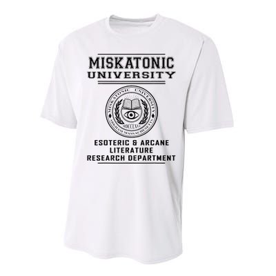 Miskatonic University Esoteric Literature Department Performance Sprint T-Shirt