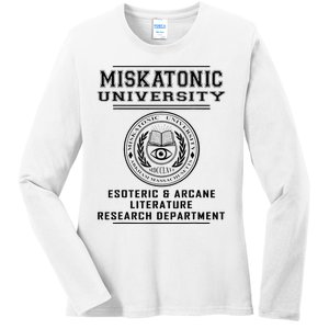 Miskatonic University Esoteric Literature Department Ladies Long Sleeve Shirt