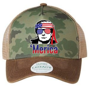 Merica Usa Flag Of President Trump Design Gift Legacy Tie Dye Trucker Hat