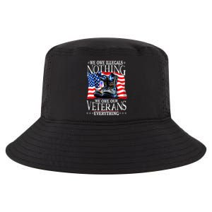 Military Us Flag We Owe Illegals Nothing Veterans Everything Gift Cool Comfort Performance Bucket Hat