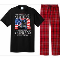 Military Us Flag We Owe Illegals Nothing Veterans Everything Gift Pajama Set