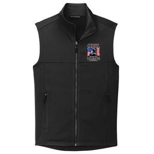 Military Us Flag We Owe Illegals Nothing Veterans Everything Gift Collective Smooth Fleece Vest