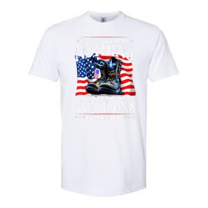 Military Us Flag We Owe Illegals Nothing Veterans Everything Gift Softstyle CVC T-Shirt