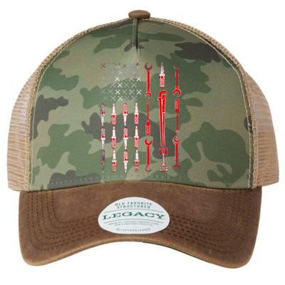 Mechanic USA Flag Legacy Tie Dye Trucker Hat