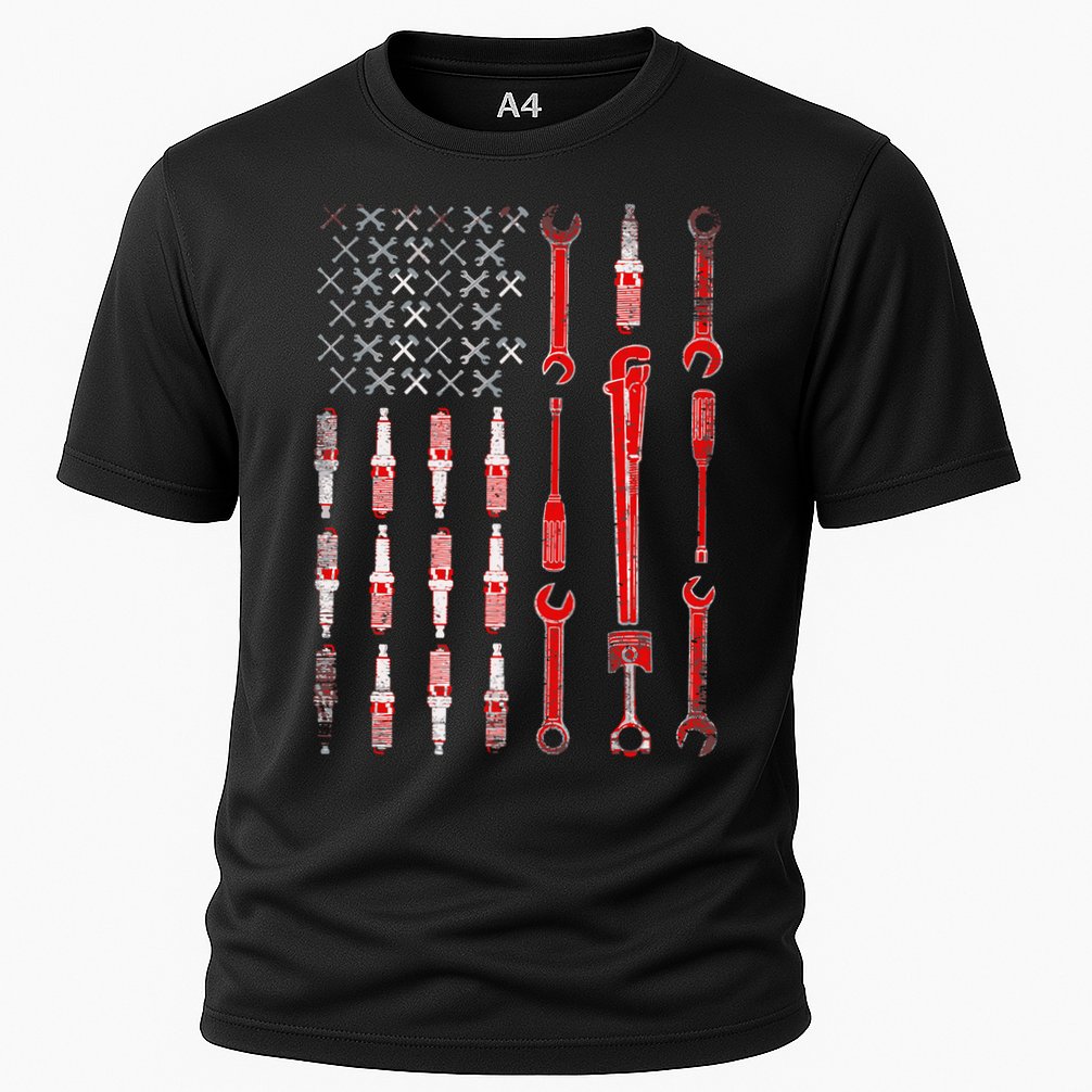 Mechanic USA Flag Performance Shirt