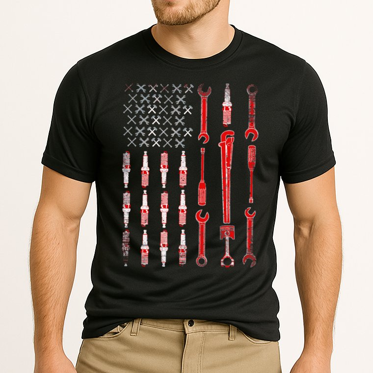 Mechanic USA Flag Performance Shirt