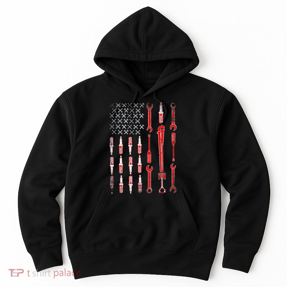 Mechanic USA Flag Hoodie