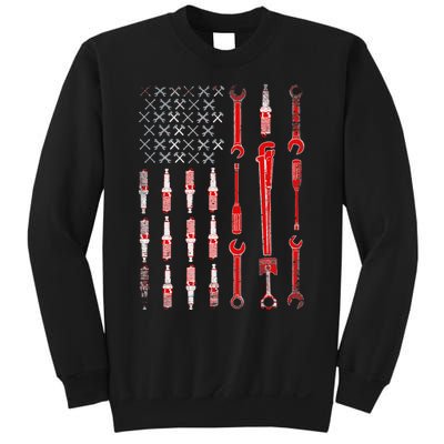 Mechanic USA Flag Sweatshirt