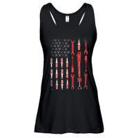 Mechanic USA Flag Ladies Essential Flowy Tank