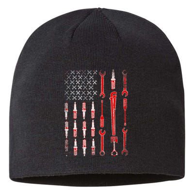 Mechanic USA Flag Sustainable Beanie