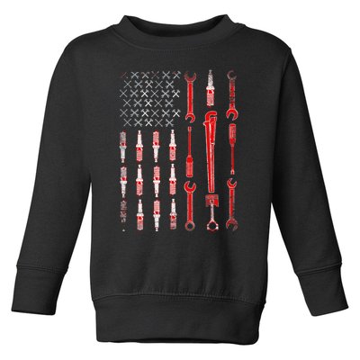 Mechanic USA Flag Toddler Sweatshirt