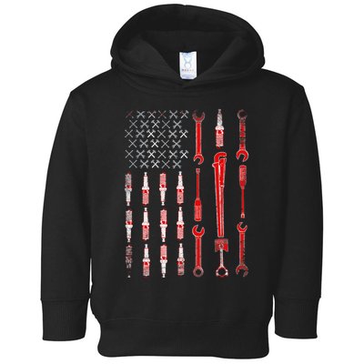 Mechanic USA Flag Toddler Hoodie