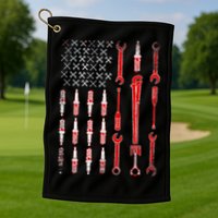 Mechanic USA Flag Golf Towel
