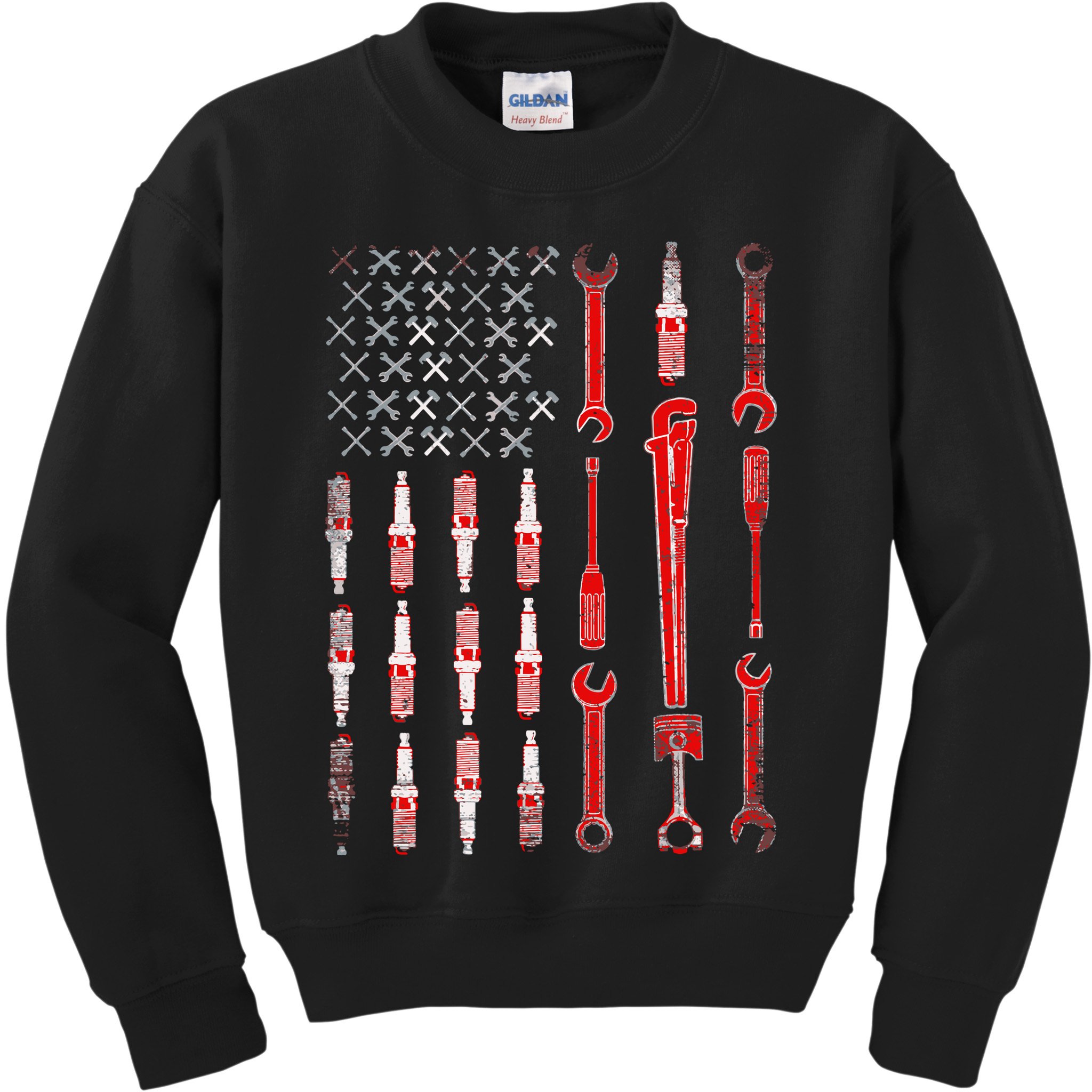 Mechanic USA Flag Kids Sweatshirt