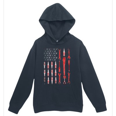 Mechanic USA Flag Urban Pullover Hoodie