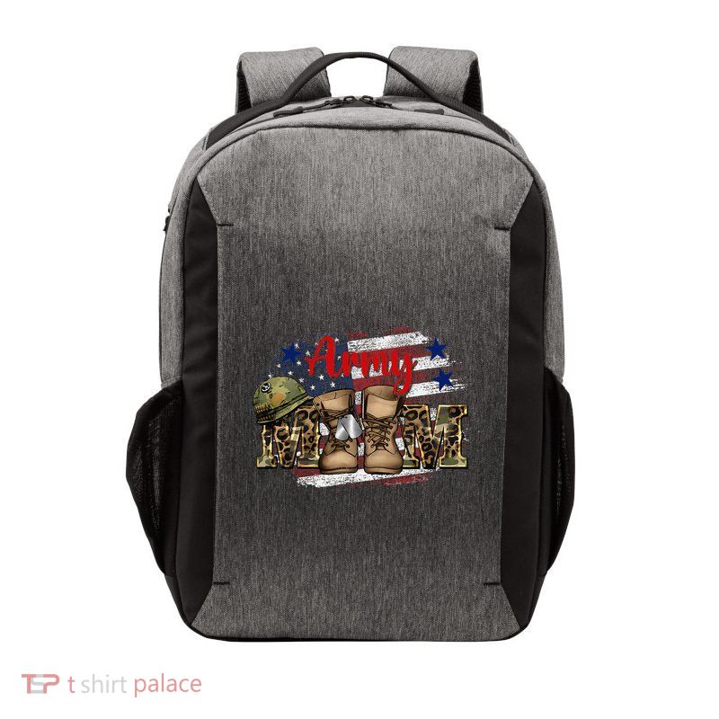 Mom Usa Flag Leopard Veteran Soldier Vector Backpack