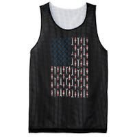 Mechanic USA Flag And Patriotic Mechanic Design Mesh Reversible Basketball Jersey Tank