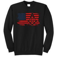 Mason Us Flag Square Compass Masonic Patriotic Freemason Sweatshirt