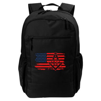 Mason Us Flag Square Compass Masonic Patriotic Freemason Daily Commute Backpack