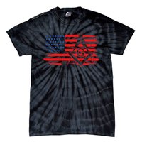 Mason Us Flag Square Compass Masonic Patriotic Freemason Tie-Dye T-Shirt