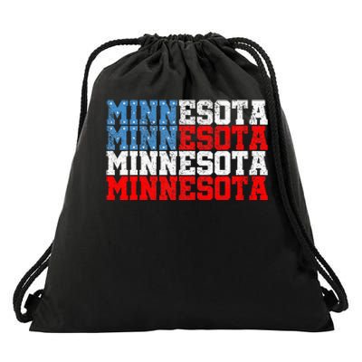 Minnesota Usa Flag Country Election 2024 Drawstring Bag