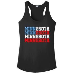 Minnesota Usa Flag Country Election 2024 Ladies PosiCharge Competitor Racerback Tank