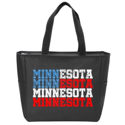 Minnesota Usa Flag Country Election 2024 Zip Tote Bag