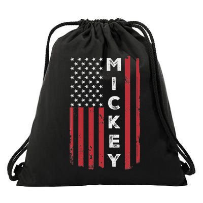 Mickey Usa Flag American Flag Patriotic Drawstring Bag