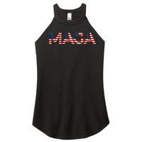 Maga Usa Flag Letters 4th Of July 2024 President Trump Women's Perfect Tri Rocker Tank