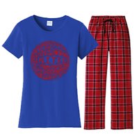 Manchester United Fc Gift Red Typography Football Print Meaningful Gift Women's Flannel Pajama Set