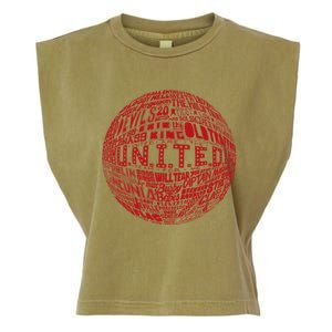 Manchester United Fc Gift Red Typography Football Print Meaningful Gift Garment-Dyed Women's Muscle Tee