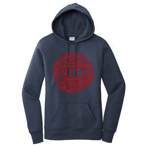 Manchester United Fc Gift Red Typography Football Print Meaningful Gift Women's Pullover Hoodie