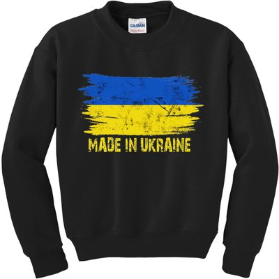 Made Ukraine Flag Ukrainian Proud In Ukraine Kids Sweatshirt