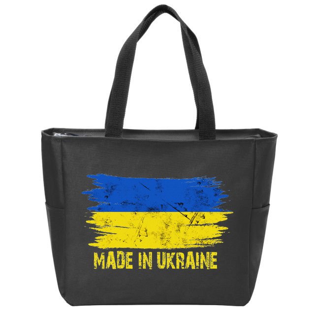 Made Ukraine Flag Ukrainian Proud In Ukraine Zip Tote Bag