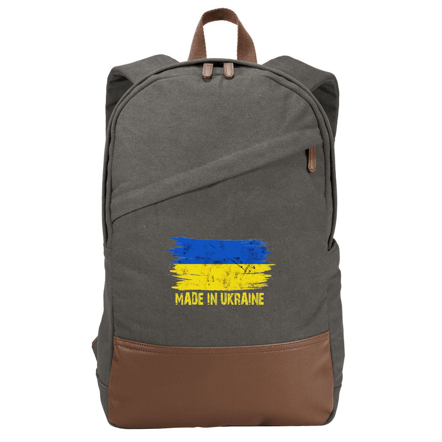 Made Ukraine Flag Ukrainian Proud In Ukraine Cotton Canvas Backpack