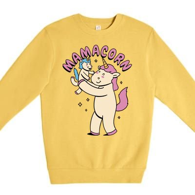 Mamacorn Unicorn Gift Premium Crewneck Sweatshirt