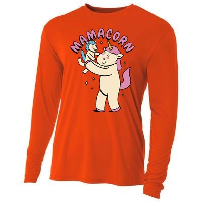 Mamacorn Unicorn Gift Cooling Performance Long Sleeve Crew