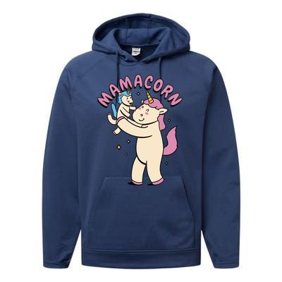 Mamacorn Unicorn Gift Performance Fleece Hoodie