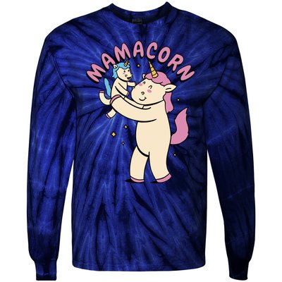 Mamacorn Unicorn Gift Tie-Dye Long Sleeve Shirt