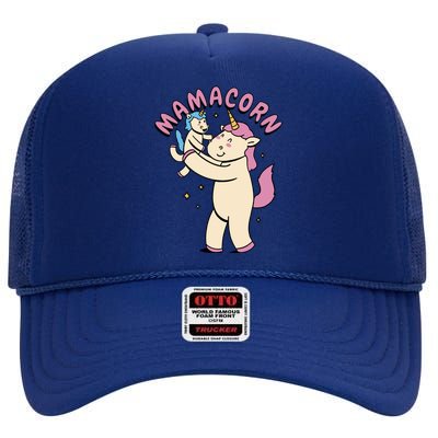 Mamacorn Unicorn Gift High Crown Mesh Back Trucker Hat