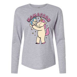 Mamacorn Unicorn Gift Womens Cotton Relaxed Long Sleeve T-Shirt