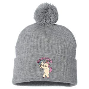 Mamacorn Unicorn Gift Pom Pom 12in Knit Beanie