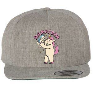 Mamacorn Unicorn Gift Wool Snapback Cap