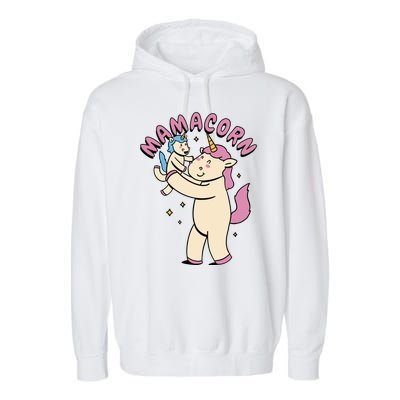 Mamacorn Unicorn Gift Garment-Dyed Fleece Hoodie