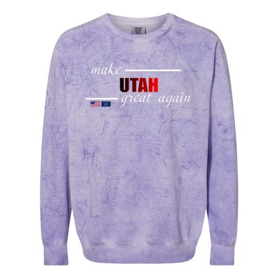 Make Utah Great Again Colorblast Crewneck Sweatshirt