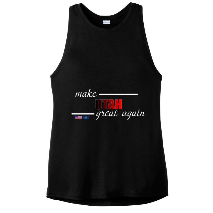 Make Utah Great Again Ladies PosiCharge Tri-Blend Wicking Tank