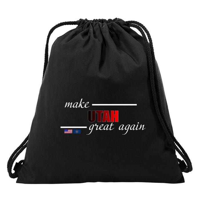 Make Utah Great Again Drawstring Bag