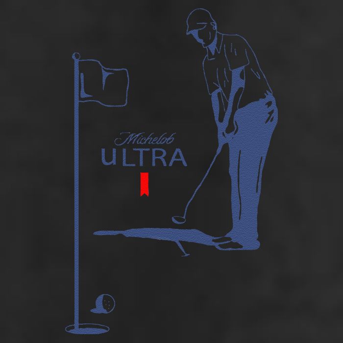 Michelob Ultra Golfing Dad  Beer Fatherhood 7 Panel Mesh Trucker Snapback Hat