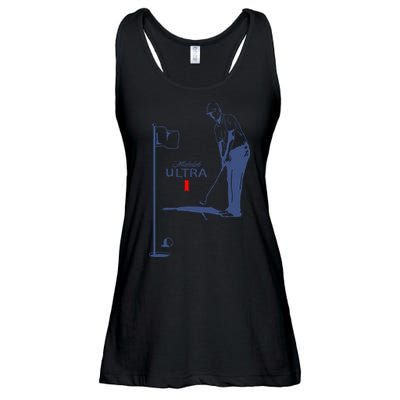 Michelob Ultra Golfing Dad  Beer Fatherhood Ladies Essential Flowy Tank